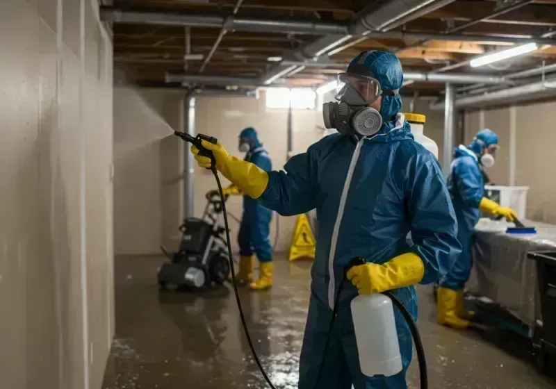 Basement Sanitization and Antimicrobial Treatment process in East Point, GA